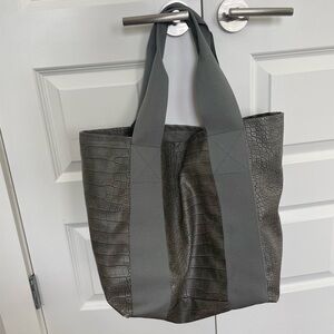 Faux leather tote bag